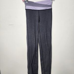 Lululemon Gray and Lavender Yoga Leggings No Size Tag XS